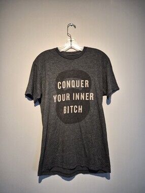 Grey Conquering Graphic T-Shirt | Size Medium
